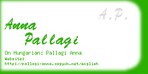 anna pallagi business card